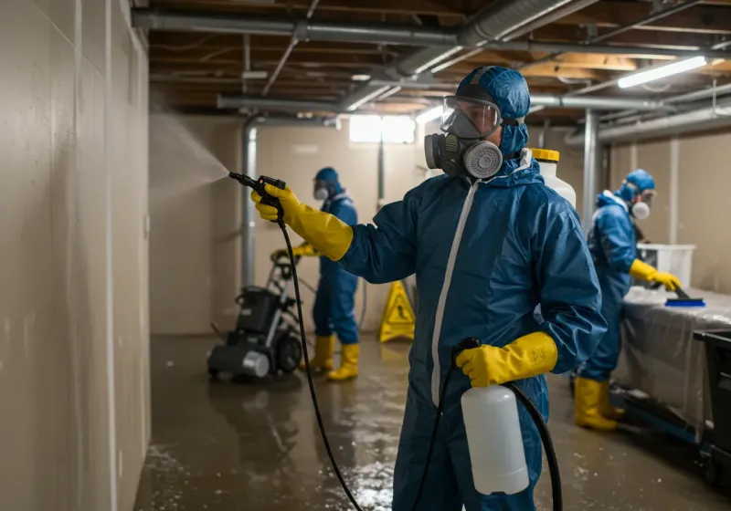 Basement Sanitization and Antimicrobial Treatment process in Hanson County, SD